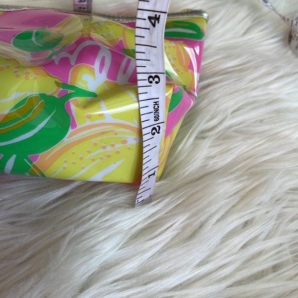 Lilly Pulitzer for estée lauder lemon pink preppy make up travel toiletries bag - Picture 15 of 16